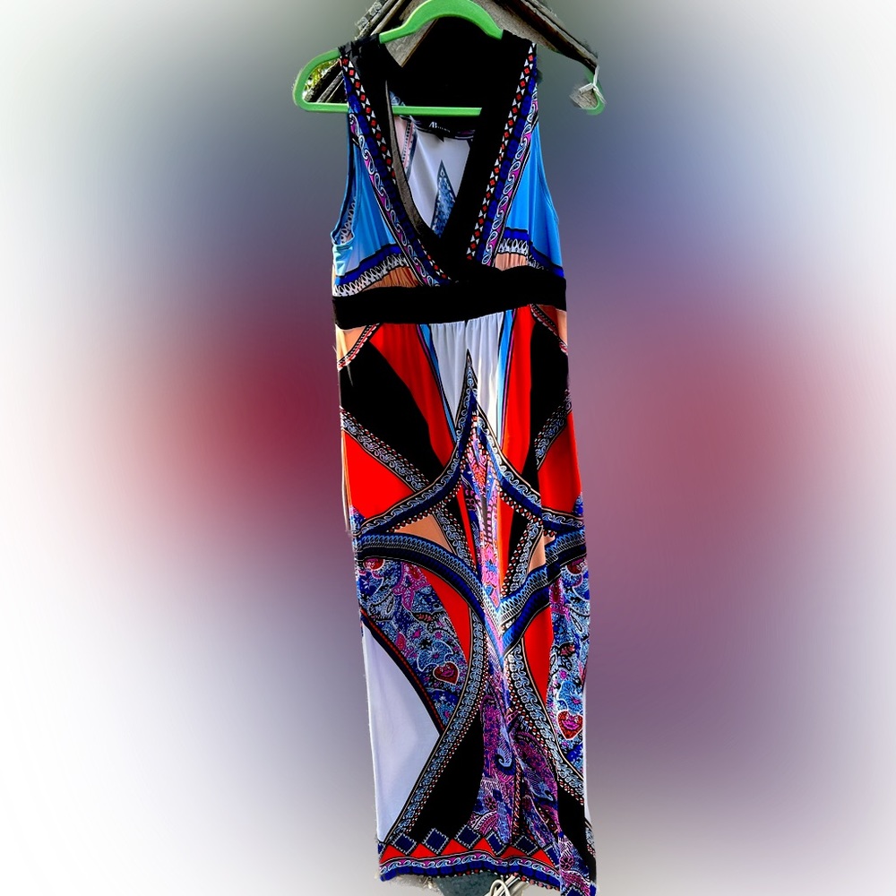 AB Studio Multi-Color Maxi Dress